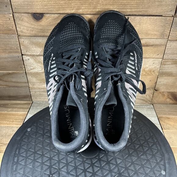 New Balance Womens Sz 7B Minimus Black Running Shoes Lace Up Vibram WX20BP7 - Picture 5 of 10